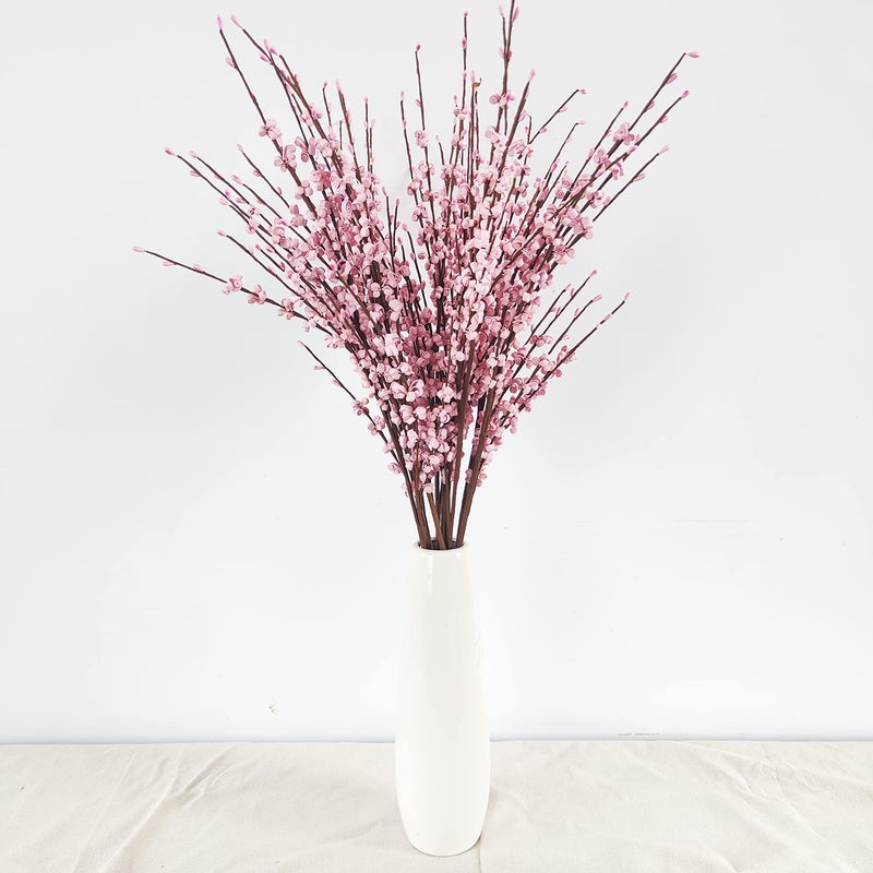 NOLAST 10pcs Artificial Flowers Fake Flower Faux Tall Flowers Branches Long Stems for Vase Wedding Home Office Party Hotel Restaurant Decoration (Pink) - Image 2